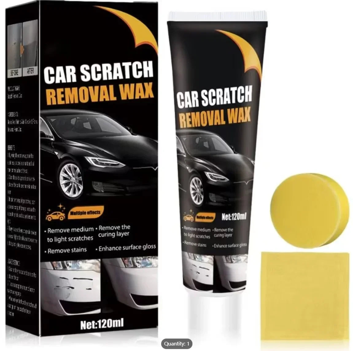 Car Scratch Repair Paste Car scratch repair paste with cloth and sponge Car wax for polishing and repairing paint scratches Deep Oasis Select