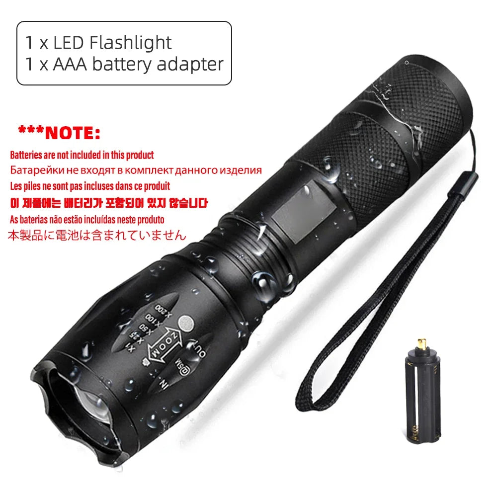 Portable LED Flashlight XP-G Q5 Mini Flash Light Torch Lantern 3 Lighting Modes Camping Lamp Oasis Select R5T6 Pack list