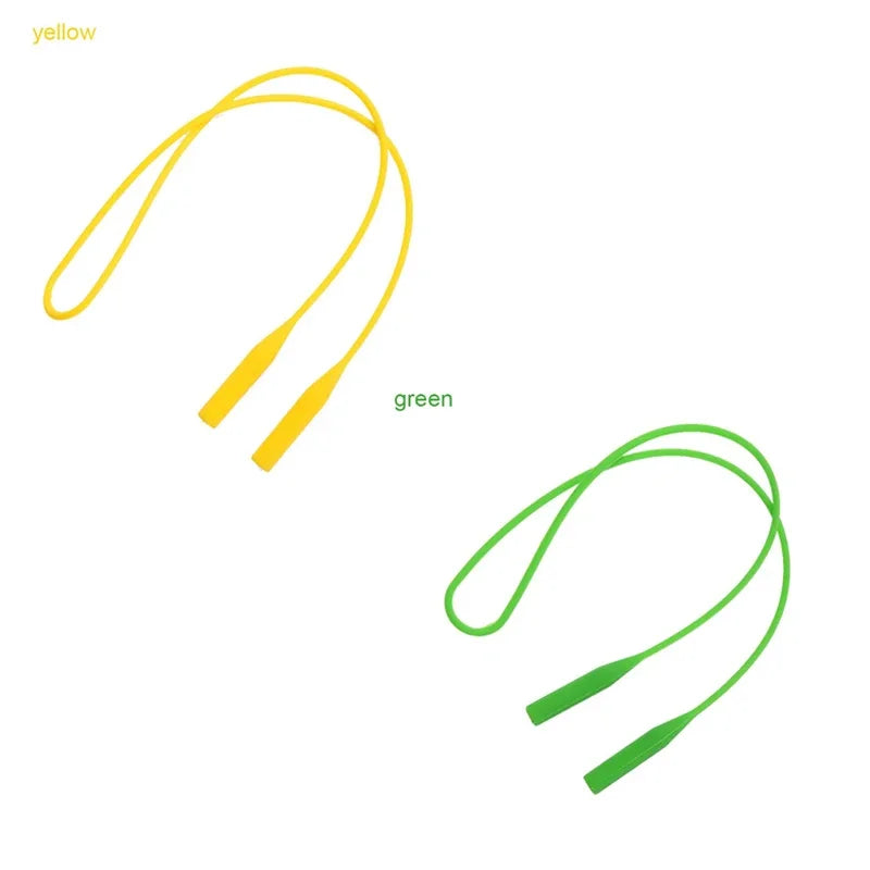 1/2pcs Adjustable Elastic Silicone Eyeglasses Straps Sunglasses Chain Sports Anti-Slip String Glasses Ropes Band Cord Holder Oasis Select 2pcs mix 1