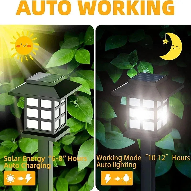 Solar LED Pathway Lights Outdoor IP65 Waterproof Garden Stake