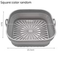 Foldable Air Fryer Silicone Liners Reusable Silicone Air Fryer Basket Food Safe Non Stick Air-Fryer Bakeware Kitchen Accessory Oasis Select square