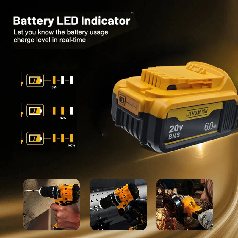 Big promotion 20V lithium ion battery, for dewalt power tool DCB606 DCBGene DCB206 DCB200 MAX 20V batteries// Oasis Select