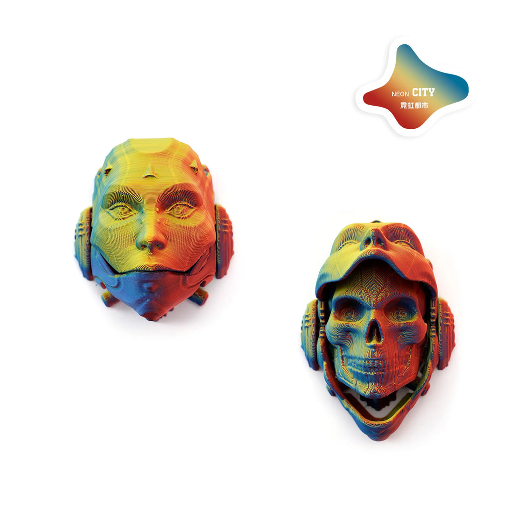 3D Printed Machined Mask Skull Mask Flip Keychain Creative Bag Pendant Car Keychain Desktop Ornament Funny Gift Miniatures Oasis Select A