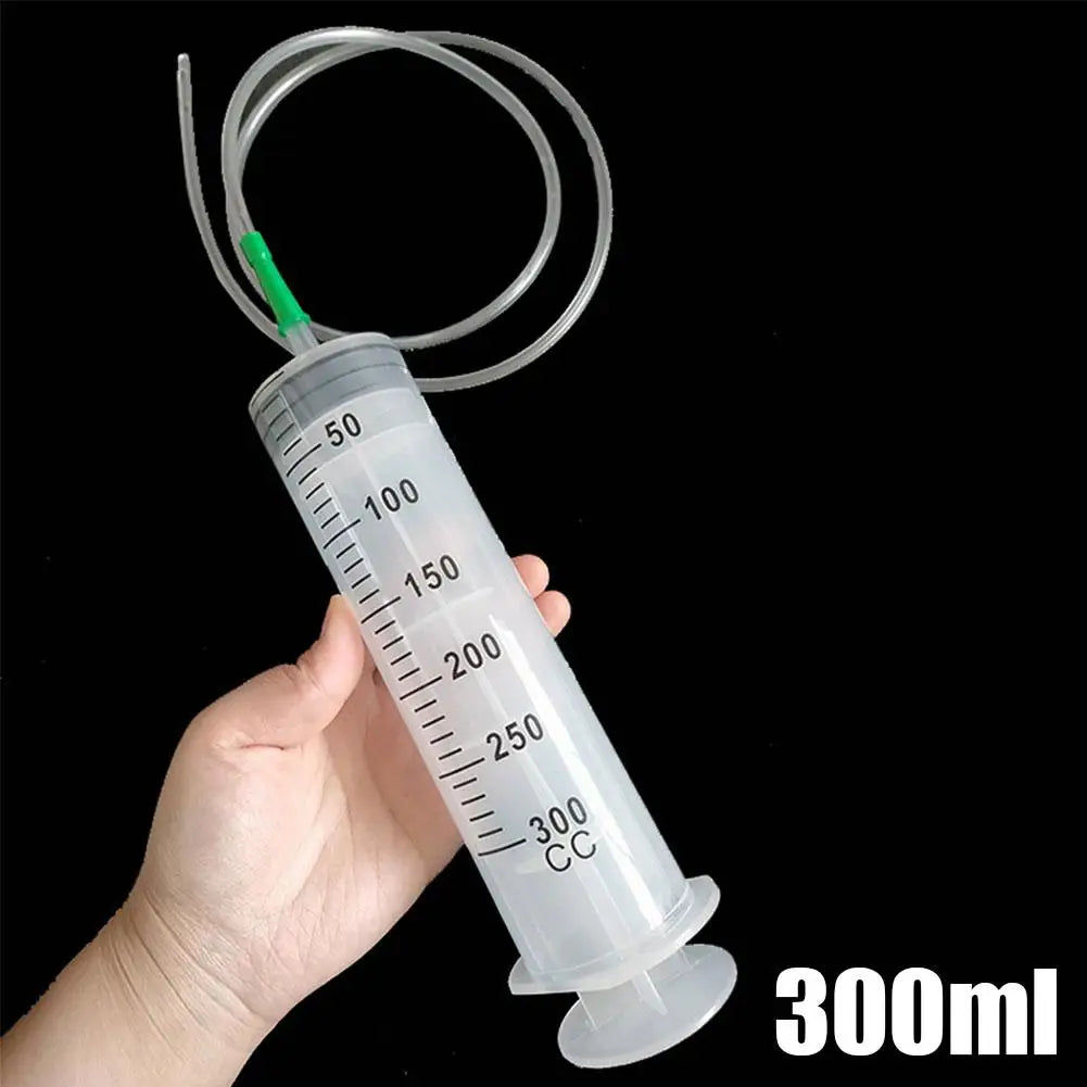 100/300/550ml Syringe Large Syringes Reusable Needle Barrel Oil Pump with Scale Oil Suction Vacuum Syringe Pistol Pump Extractor Oasis Select 300ml