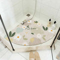 Cartoon fan-shaped shower room anti-slip mat bathroom floor mat bathroom bath anti-slip mat curved wire ring foot mat Oasis Select 11 80x80cm