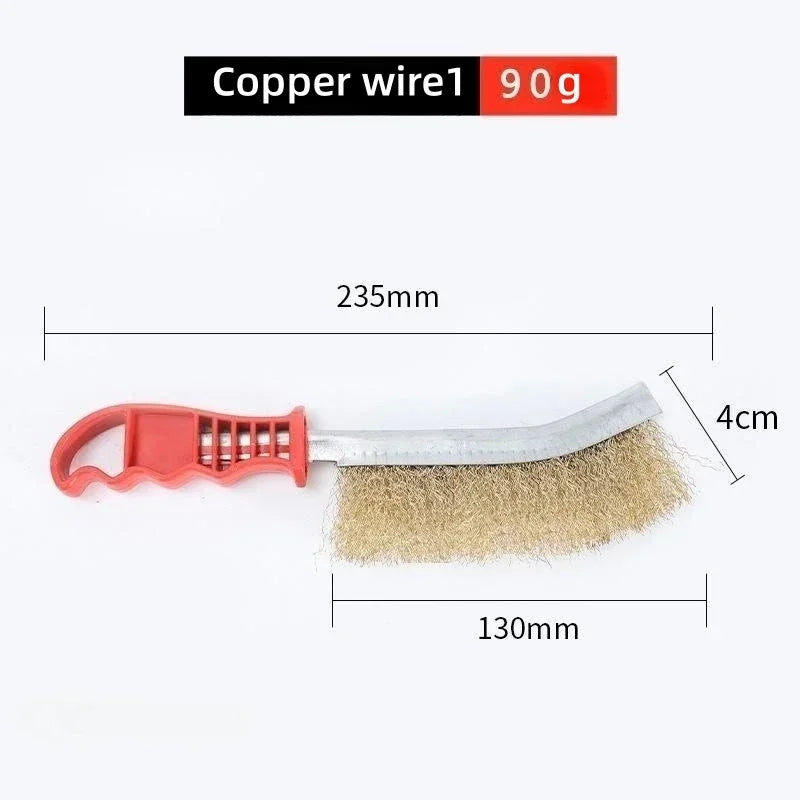 1pc Wire Brushe Brass Plated Steel Wire Stainless Steel Wire Brush Grill Cleaner BBQ Grill Steel Wire Brush Cleaning Tools Oasis Select