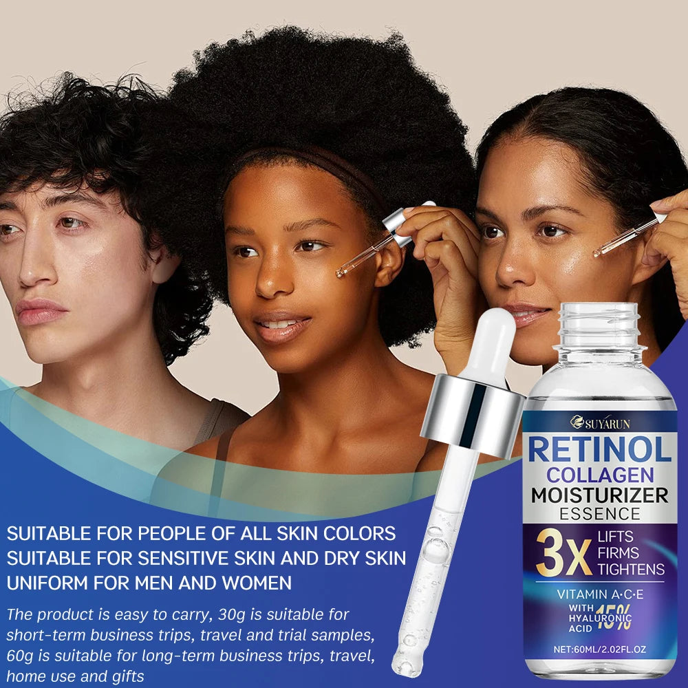 SUYARUN Retinol Collagen Anti-Aging Serum - Firming, Anti-Wrinkle, Hydrating, Elasticity Boost, 30ml for Women & Men. Oasis Select