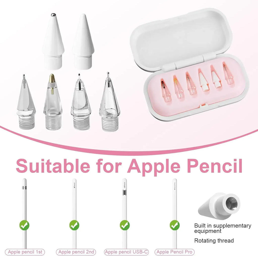 Tip Nibs For Apple Pencil 1st 2nd Accessories Double-Layered iPad Pencil Stylus Palm Refusal Durable Nib Oasis Select