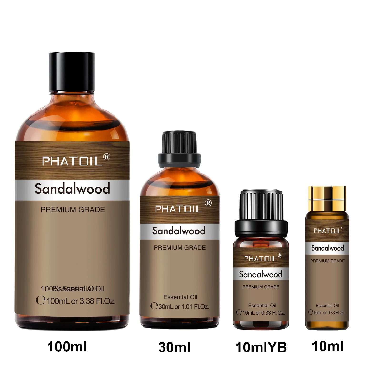 PHATOIL Pure Essential Oils – Aromatherapy Diffuser 10ml–100ml