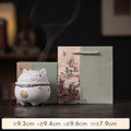 Zhaocai Xinglion line incense burner Household indoor incense burner ceramic incense burner Oasis Select White