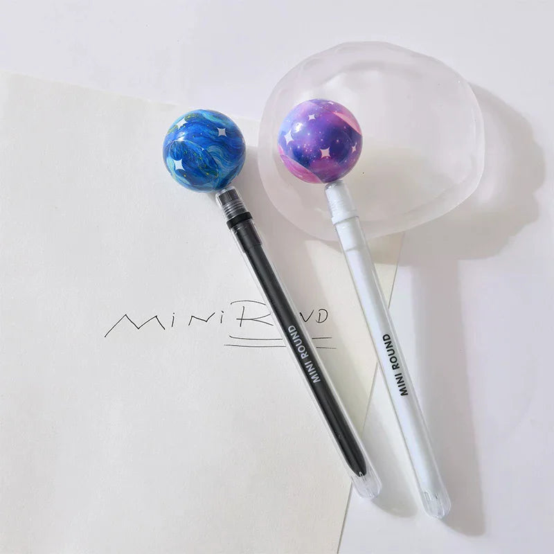  Planet Themed Pen Rotating Magnetic Ballpoint Pen Stress Relief Writing Tool Levitating Floating Needle Tip Pen For Exams Gift Oasis Select