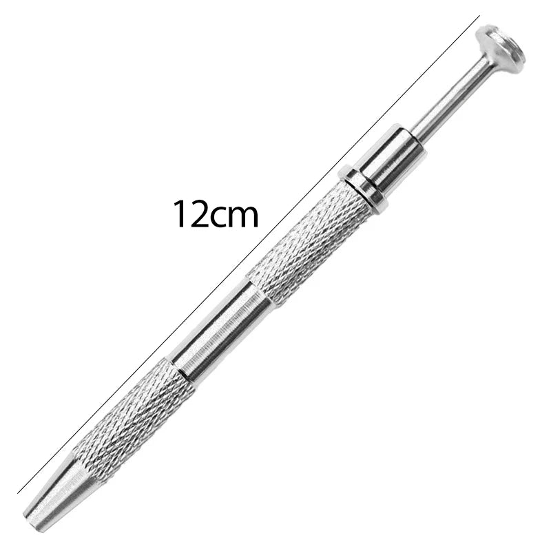 Piercing Ball Grabber Tool Pick Up with 4 Prongs Holder Diamond Claw Tweezers for Small Parts Gems Prong Jewelry Making Tool Oasis Select Silvery