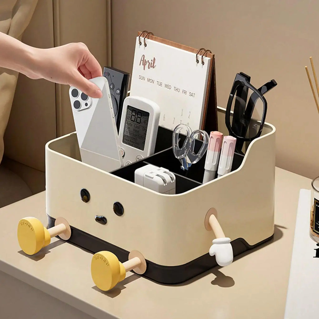 1pc multifunctional desktop storage box, cosmetic organisation shelf countertop storage and display box(with sticker) Oasis Select Sitting posture