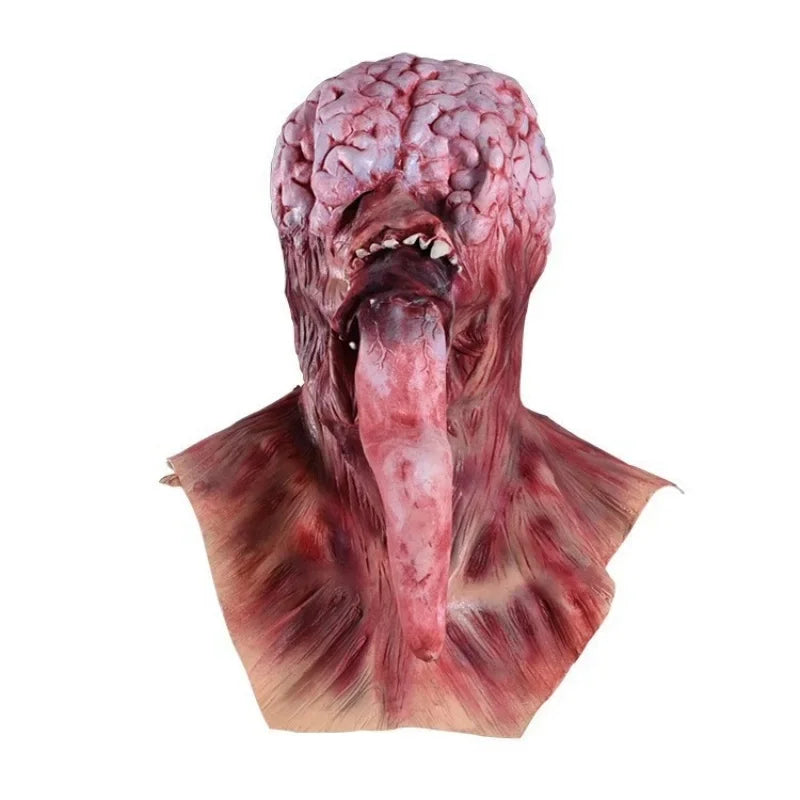 Halloween Zombie Mask Horror Big Heart Long Tongue Brain Blast Faceless Ghost Mask Zombie Role Play Halloween Party Decoration Oasis Select Style-1PC