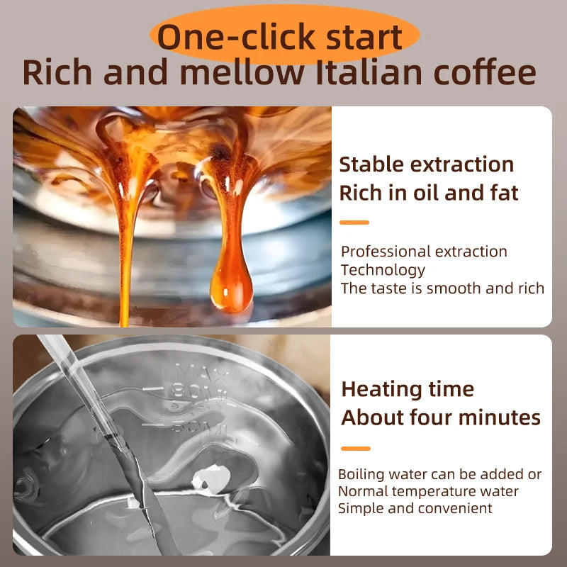 Portable USB Rechargeable Coffee Grinder & Brewing Machine