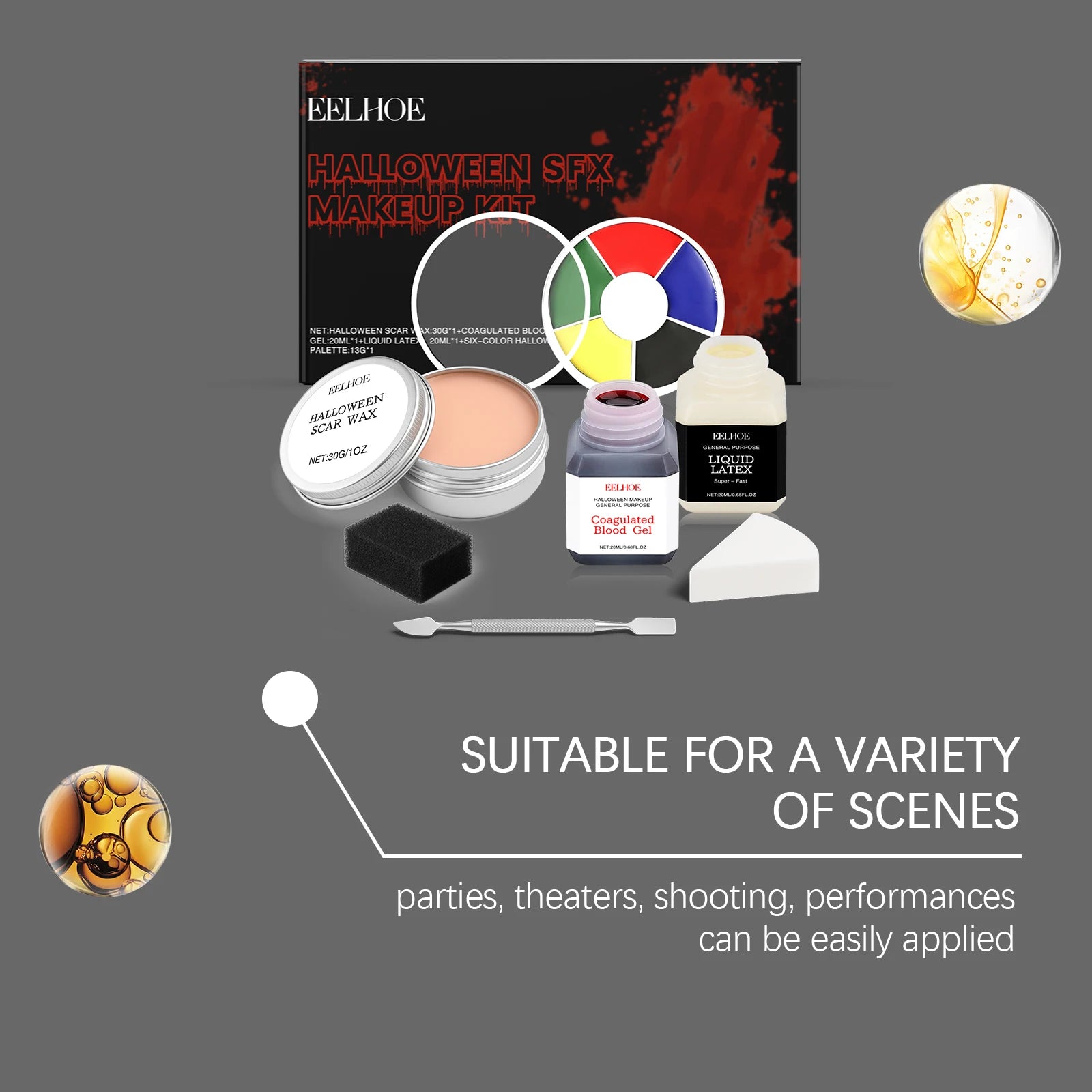Eelhoe Halloween SFX Makeup Kit – Wound Scar & Body Paint