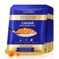 5pcs SADOER Caviar Hyaluronic Acid Moisturizing Facial Masks Brightening Firming Hydrating Face Mask Facial Skin Care Products Oasis Select 5PCS