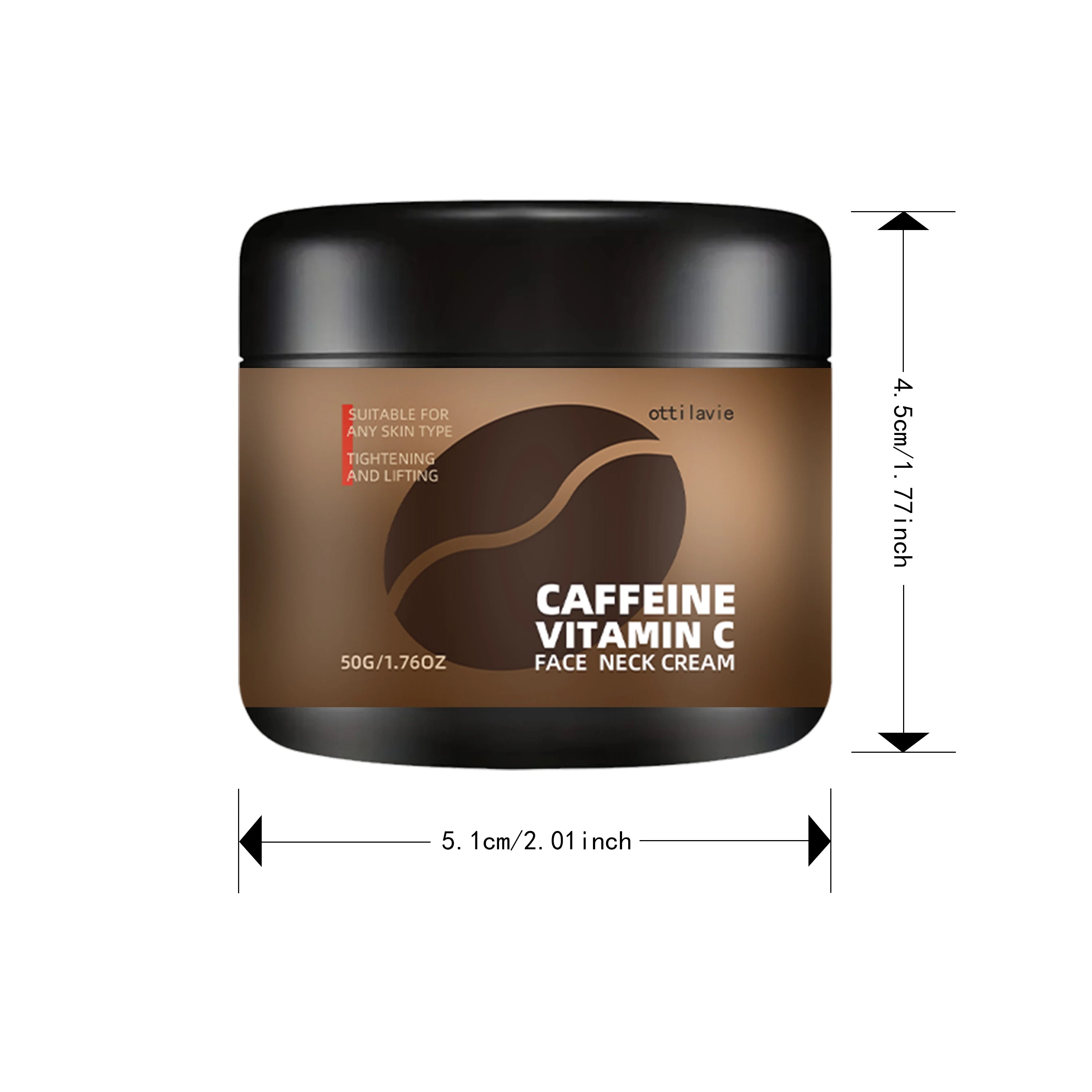 Ottilavie Caffeine & Vitamin C Firming Face & Neck Cream Face & Neck Cream Oasis Select