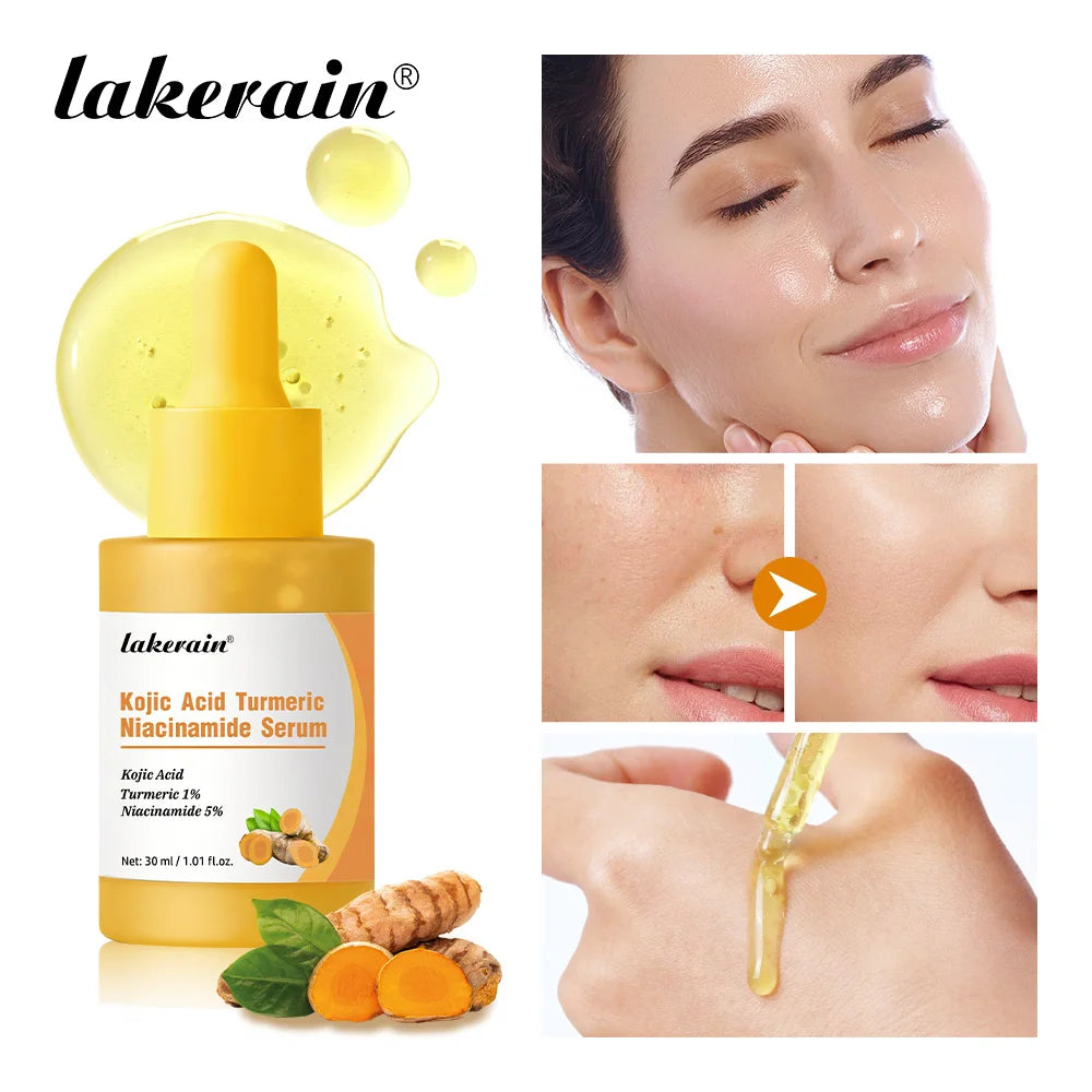 Kojic Acid Turmeric Serum Niacinamide Glow Capsules Brightening Hydration Balancing Skin Barrier Soothing Troubled Facial Care Oasis Select