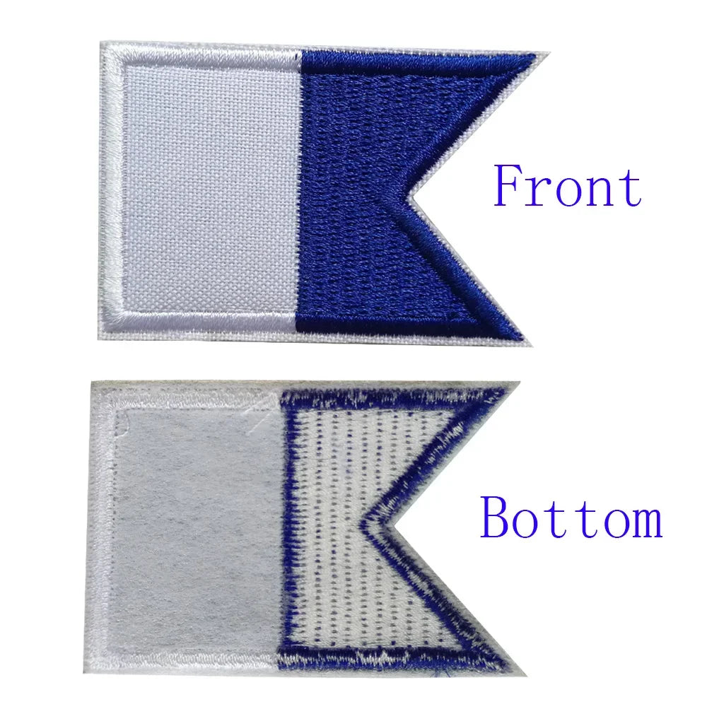 2/6/12PCS Scuba Diving Flag Embroidered Patch Iron On Patches Backpack Bag Flag Patch 6*4CM Oasis Select