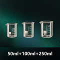 50-1000ml Combination Set High Borosilicate Glass Measuring Cup Clear Scale Cup Laboratory Beaker Kitchen Baking Measuring Mugs Oasis Select Set-1