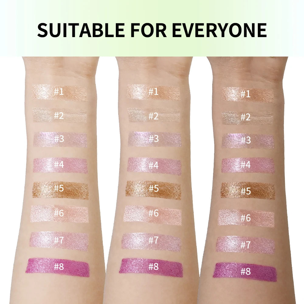 8Colors Cream Highlighter/Brow/Blush Palett Face Brighten Highlighter Blush&Contouring Shimmer Waterproof Makeup Tool Cosmetics Oasis Select