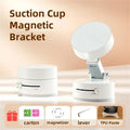 Magnetic Mobile Phone More Portable Vacuum Bracket Adjustable Double-Sided Suction Cup Holder Lazy Stand For All Smartphone Oasis Select WHITE