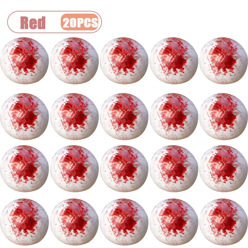 1-20PCS Crushed Ice Cream Soft Squishy Ball Stress Relief Handmade Decor Squeeze Decompression Fidget for Adult Oasis Select Red-20PCS
