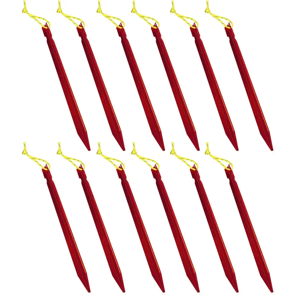 18cm Aluminument Tent Pegs Nails with Rope Stake Camping Hiking Equipment Outdoor Traveling Tent Sand Ground Accessories Oasis Select