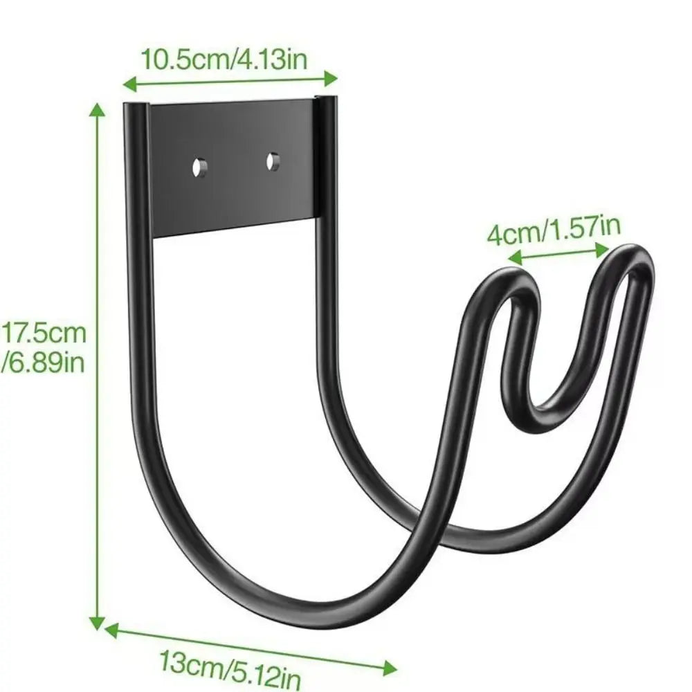 Durable Iron Metal Garden Hose Hanger Wall Mounted Easy Installation Water Hose Rack Storage Hook Garden Use Oasis Select