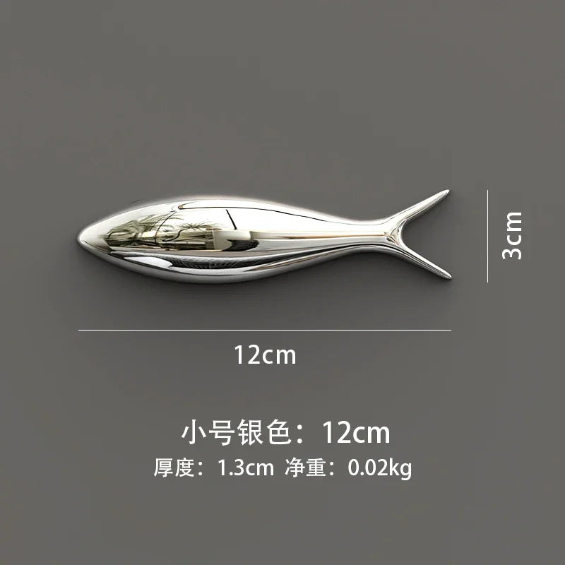 Living Room Wall Decoration TV Sofa Background Wall Pendant Decoration Relief Wall Decoration Fish Room Decor Oasis Select Silver 12cm