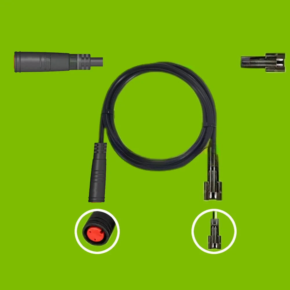 Waterproof extension cable for electric bike brake 2 pin male to female connector suitable for scooters and mountain bikes 830mm Oasis Select female to SM male