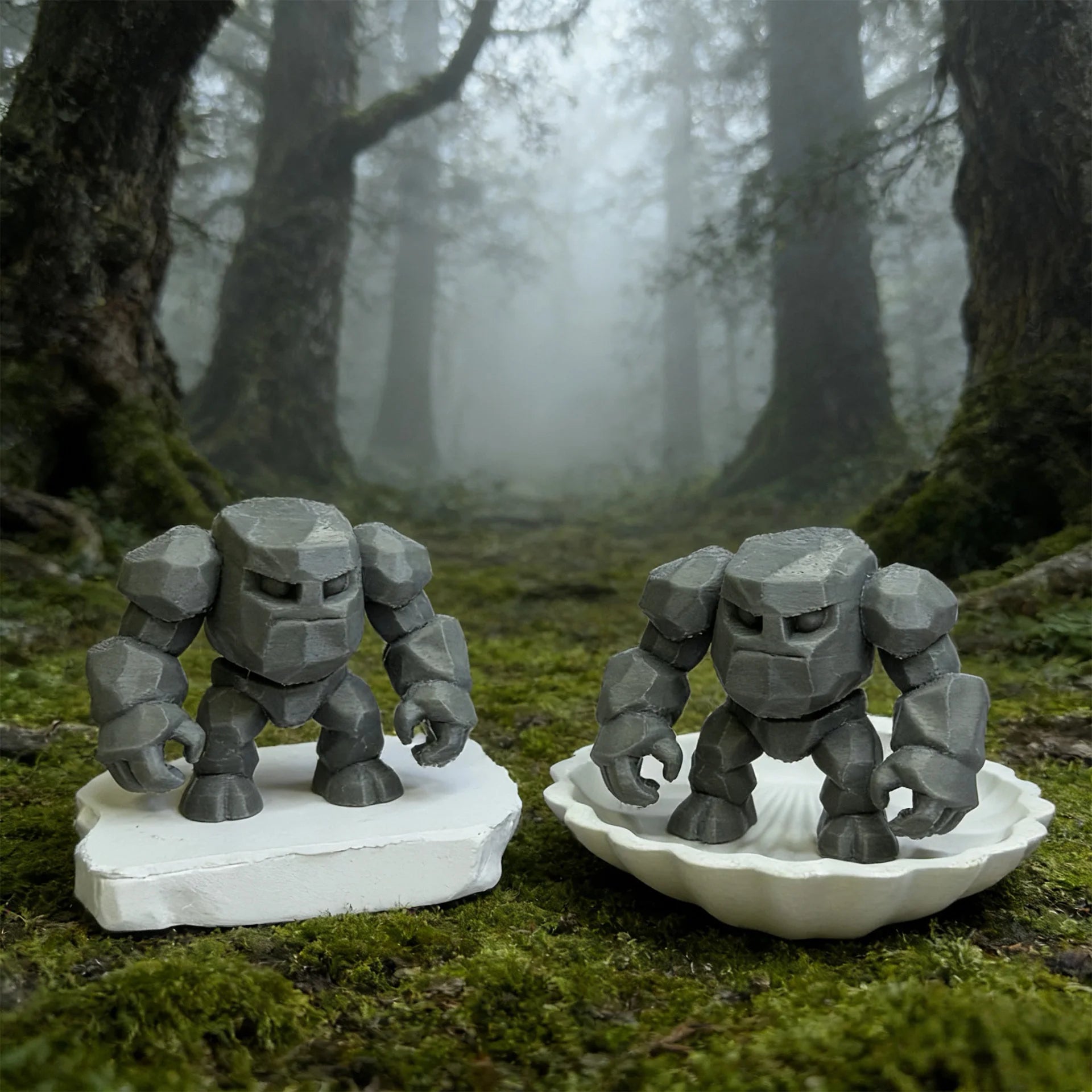 3D Printed Huge Rock Monster Statue Gothic Stone Creature Figurine Art Craft Ornament Decor for Desktop Home Bookshelf Display Oasis Select