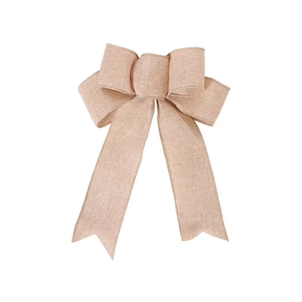 Stylish Cloth Bowknot Ribbon for Holiday Decorations Including Christmas Trees Party Settings Gardens Chairs and Tables Oasis Select Khaki China Mainland