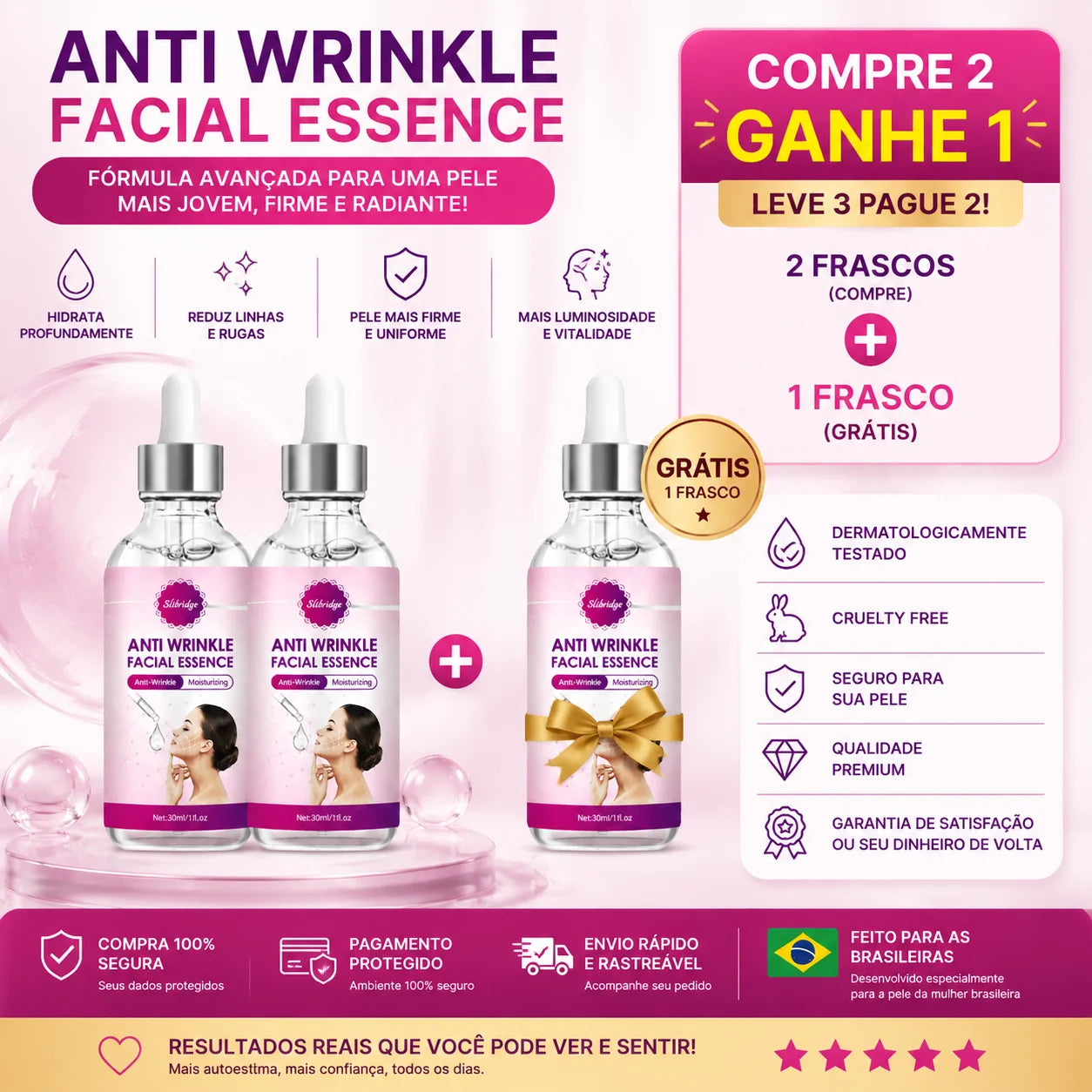 Plumping Anti-Aging Facial Serum, Hyaluronic Acid & Collagen Blend, Reduces Wrinkles, Lifts Skin for Long-Lasting Youth Oasis Select Buy 2 get 1 free