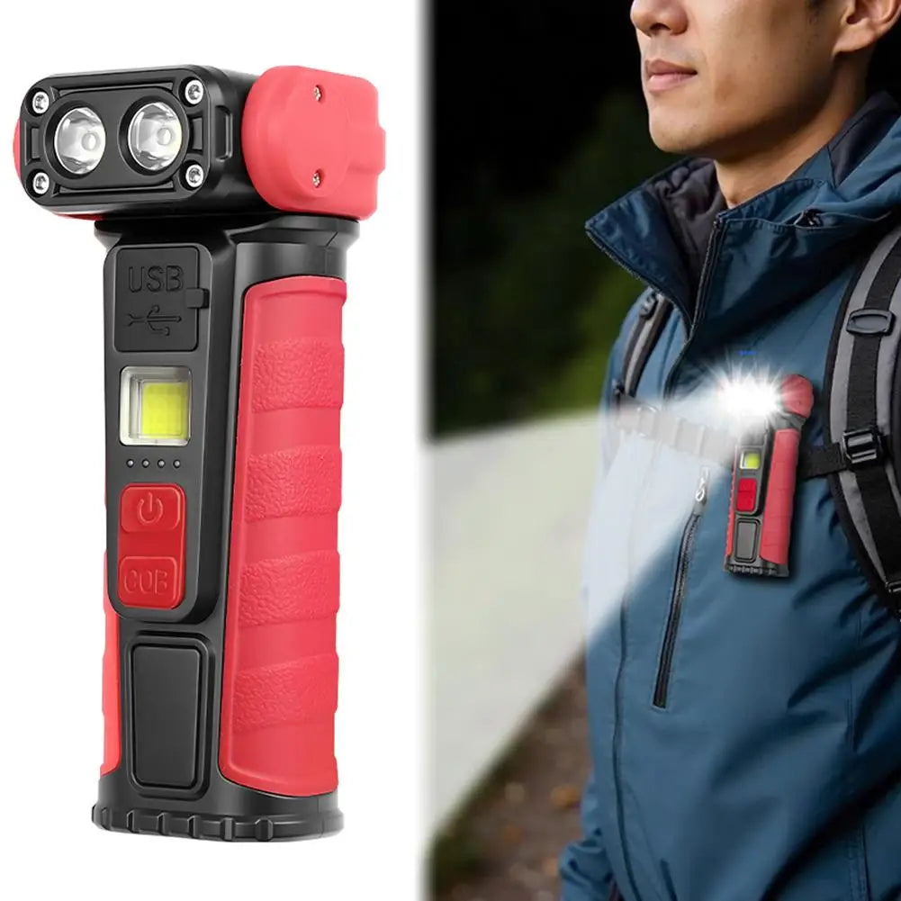 Mini Rotating COB LED Flashlight – 500 Lumen Rechargeable