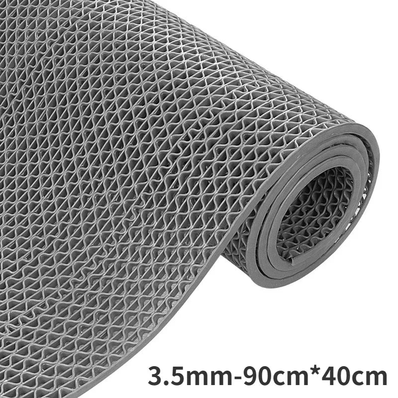 1-3PCS Hollow Out Bathroom Floor Mat Non Slip Drainage Shower Mat for Kitchen Sink Area Anti Slip Water Flow Rug Quick Dry Oasis Select Grey 2PCS