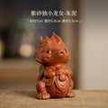 Purple Clay Dragon Tea Pet Ornament Cover Tea Play Tea Table Tea Brewing Play Small Tea Pet Kung Fu Tea Ceremony Accessories Oasis Select Cute Dragon - Zhu Ni