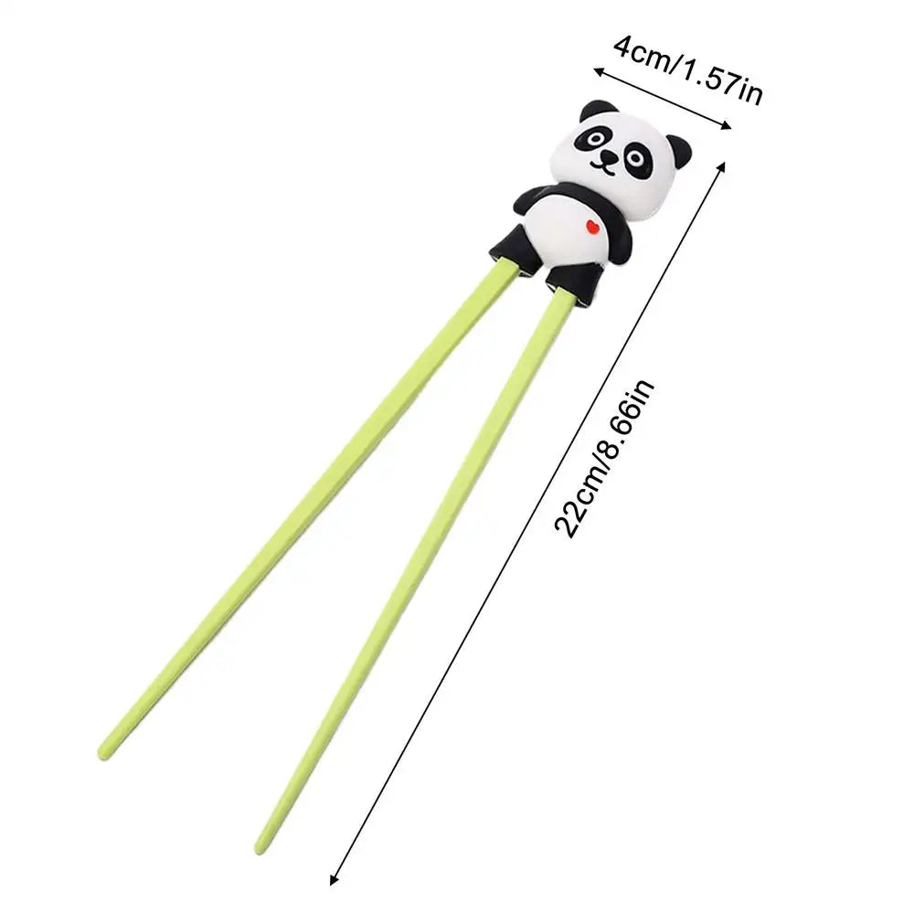 Kids Chopsticks 1Pair Cute Animal Learning Chopsticks for Children Cartoon Chopsticks Training Chopsticks Kids Tableware Oasis Select Green