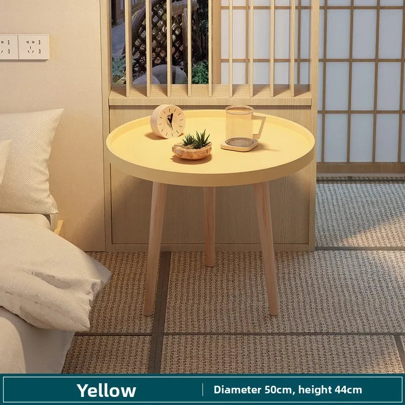 Multi-functional Small round table small apartment bedside table bedroom coffee table rack Oasis Select 50D