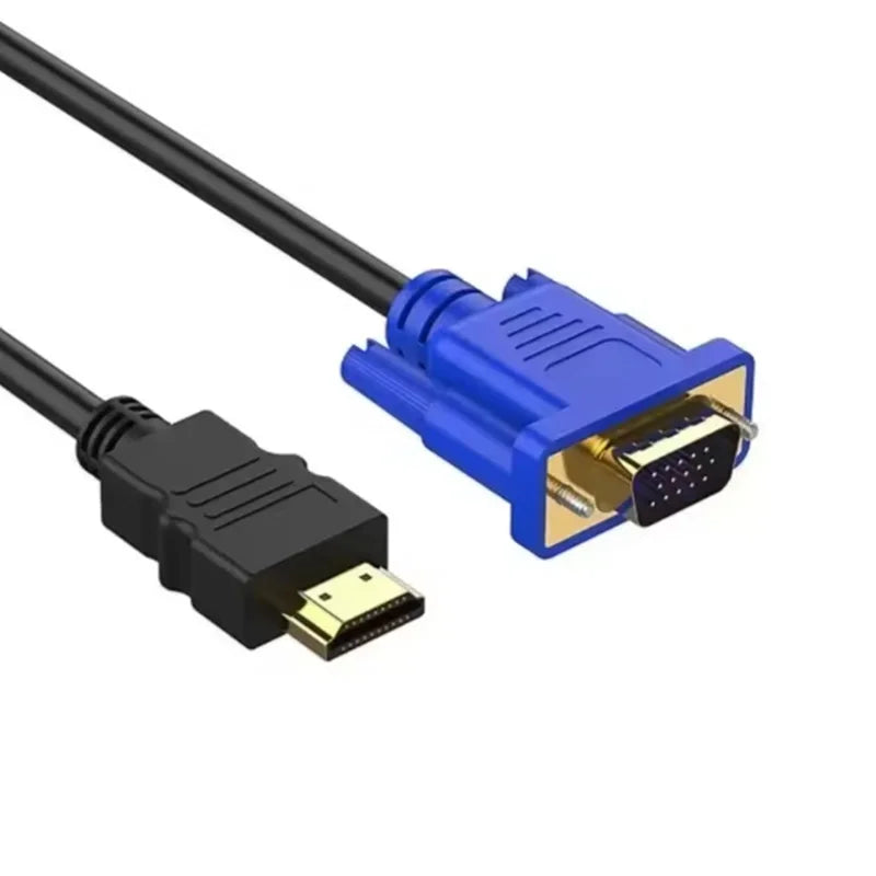 1.5m HDMI Video Connector Male to Male HDMI-Compatible To VGA Converter AV Adapter Cord Display Output For PC HDTV Cable Oasis Select