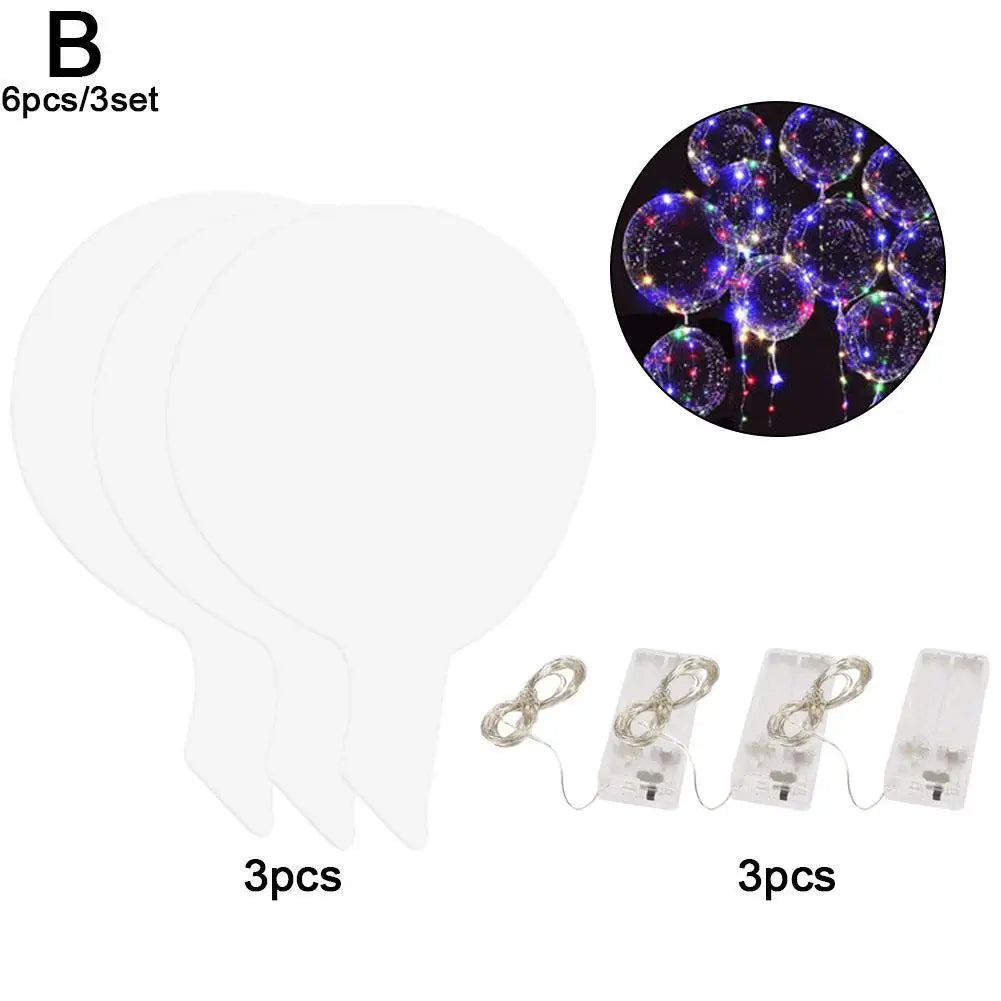 LED Light-Up Bobble Balloons 3-Pack – Colorful Party Décor