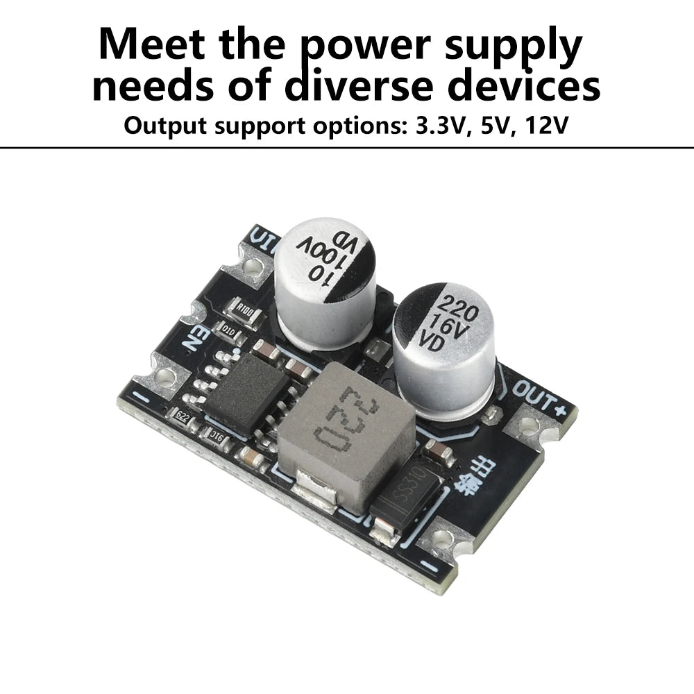 DC-DC Step down Module 1.2A Buck Converter Power Supply Voltage Regulator 6-80V Input 3.3V 5V 12V Output for Electronics Oasis Select