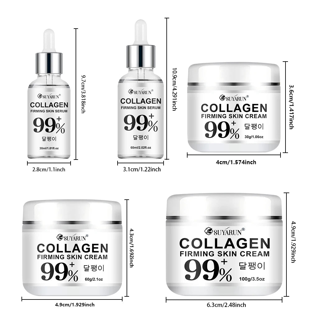 SUYARUN Anti-Aging Collagen Cream & Serum Set - Moisturizing, Wrinkle Reduction, Firming, Brightening - Free Shipping. Oasis Select