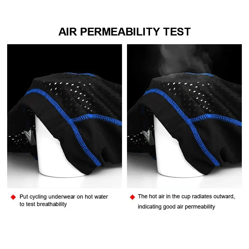 X-TIGER Men's Cycling Underwear Shorts 5D Padded Gel MTB Biking Shorts Anti-Slip Leg Grips Breathable Mesh Cycling Underwear Oasis Select