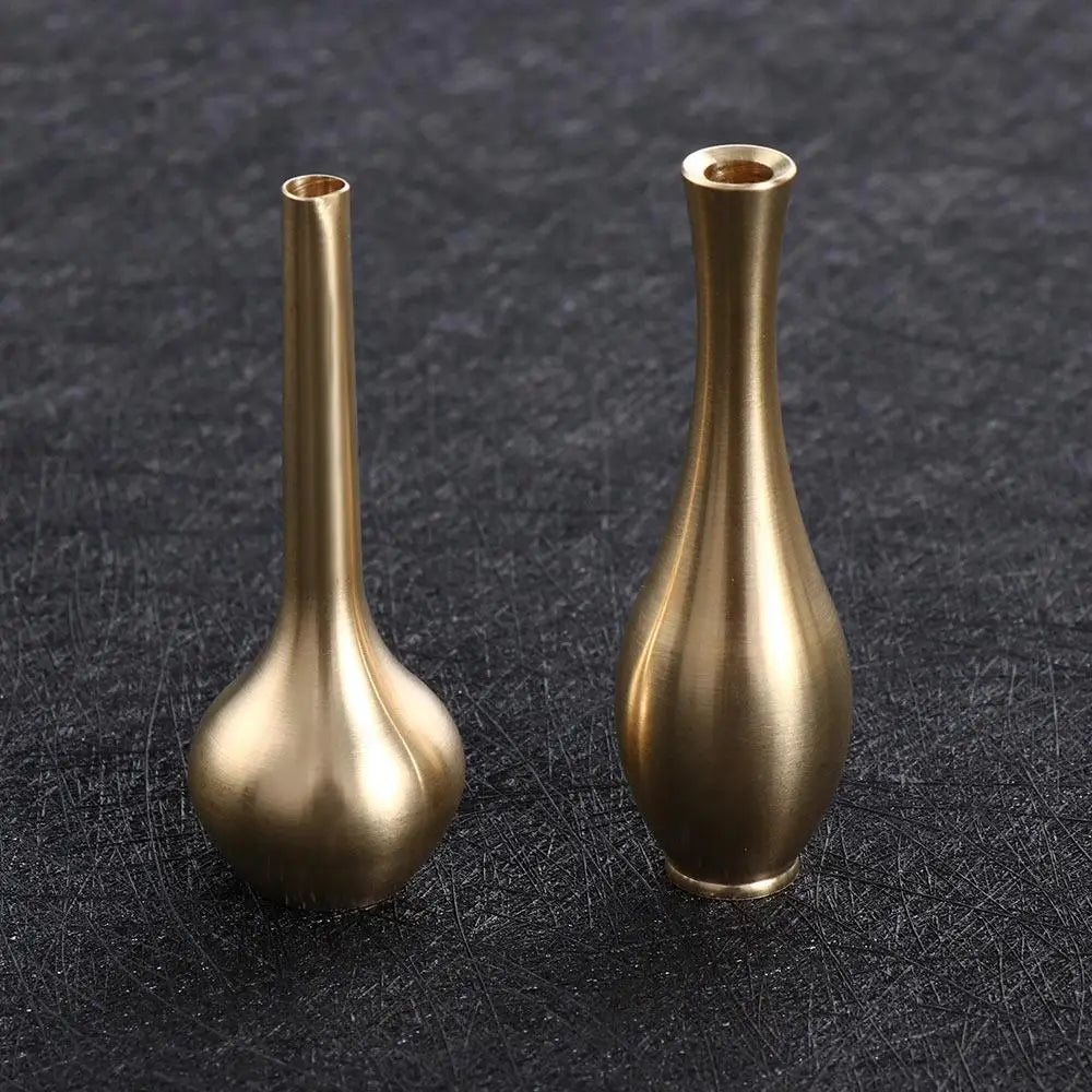 Retro Gold Copper Antique Vase | Mini Flower & Plant Decor