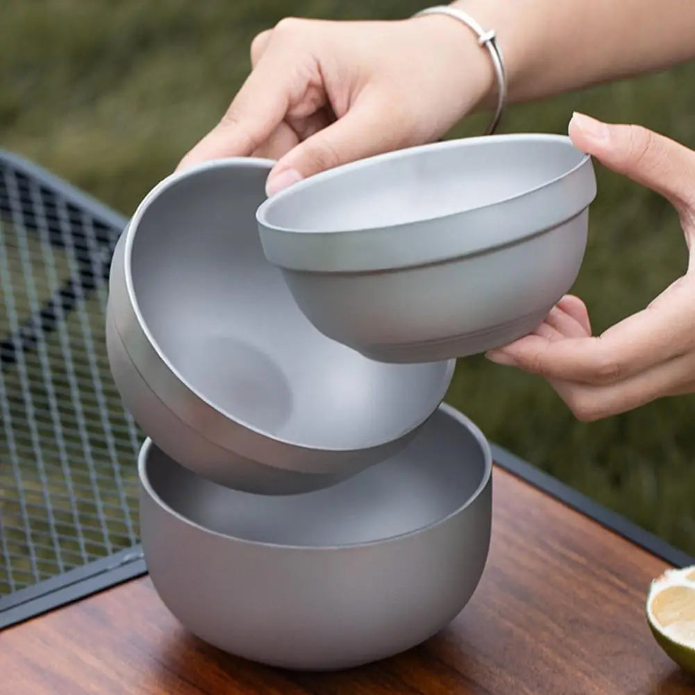 Titanium Camping Bowl Pure Titanium Heat-Resistant Lightweight Durable for Outdoor Camping Travel BBQ Picnic Backpacking Oasis Select