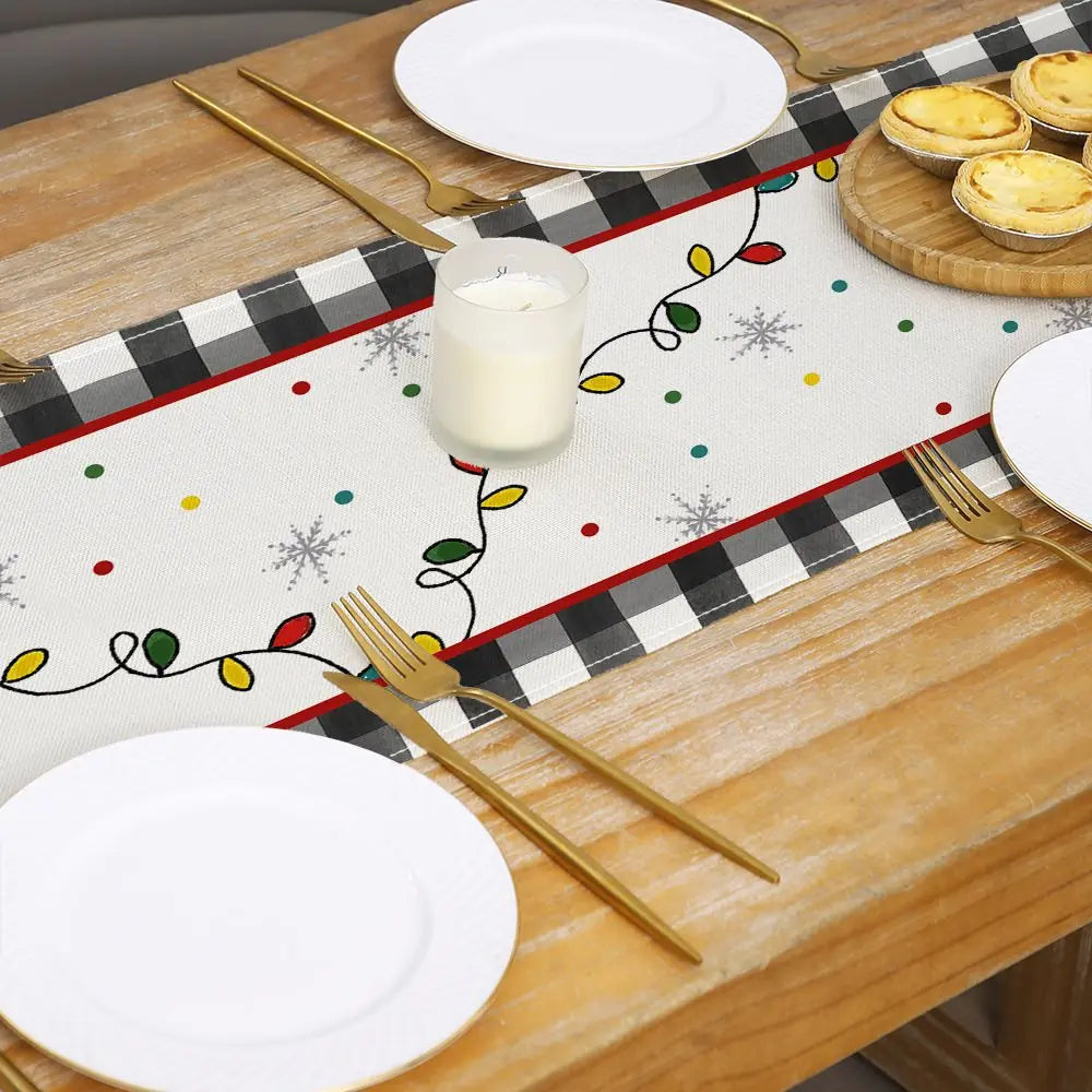 Christmas Table Runner Merry Christmas Decorations For Home 2025 Cristmas Table Flag Cover Navidad Noel Gift New year Tablecloth Oasis Select
