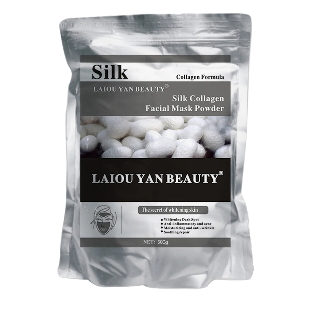 500g Pearl Whitening and Moisturizing Facial Mask Powder Green Tea Olives Lemon Natural Soft Jelly Powder Anti-wrinkle Skin Care Oasis Select Silk