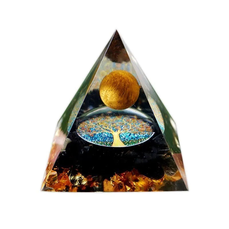Crystal Pyramid Ornaments Crushed Stone Glue Dropping Resin Crafts